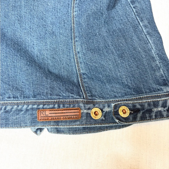 Ralph Lauren Polo Distressed Blue Denim Trucker Jacket (A) - Picture 11 of 15